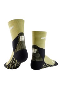 CEP LIGHT MERINO HIKING COMPRESSION SOCKS MID CUT MEN - MADE IN GERMANY - Calze - olive