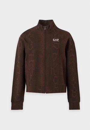 EA7 Emporio Armani, TRAIN GRAPHICS SERIES - Sudadera con cremallera - fancy chicory coffee