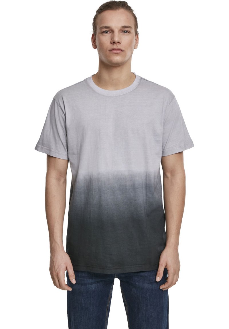 Urban Classics DIP DYED TEE - Apdrukāts T-krekls - grey/black
