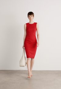 MARCIANO BY GUESS ZIP MIDI DRESS - Jerseykjole - samba red vibes