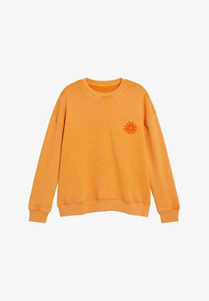 WITH SUN EMBROIDERY - Bluză de molton - orange