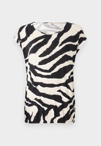 ALL OVER PRINTED CREW NECK - T-shirts med print - abstract beige