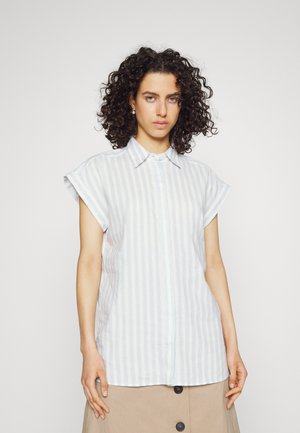 BRUGA - Button-down blouse - light blue/white