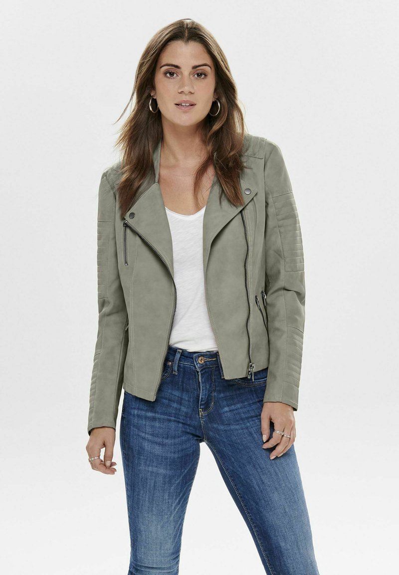 ONLY ONLAVA BIKER OTW NOOS - Kunstlederjacke - shadow