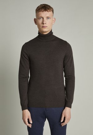 MAPARCUSMAN MERINO ROLL NECK PULLOVER KNIT  - Striktrøje - dark brown
