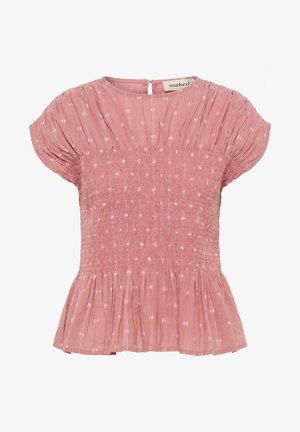 Soaked in Luxury, SLAMELIE BLOUSE - Blusa - ash rose with white dobby