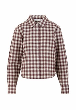 Coster Copenhagen, CLASSIC - Blúzka so zapínaním na gombíky - creme  bordeaux check