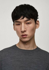 Mango Svetr - mottled dark grey