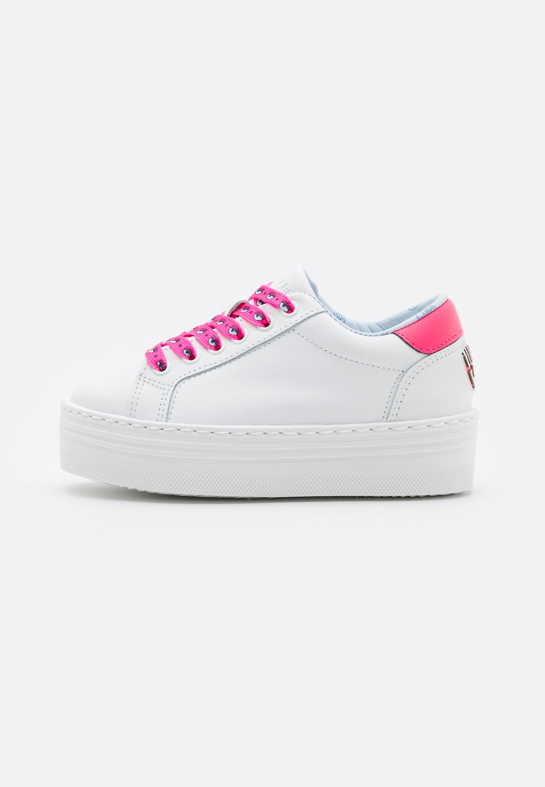 CHIARA FERRAGNI LOGOMANIA - Sneakers basse - white/neon pink/bianco -  Zalando.it