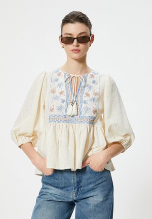 Koton EMBROIDERED - Bluse - off white