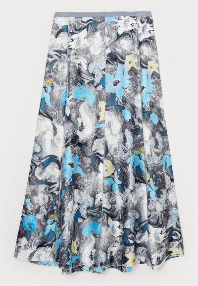 Tory Burch TWILL SKIRT - Falda larga - blue abstract