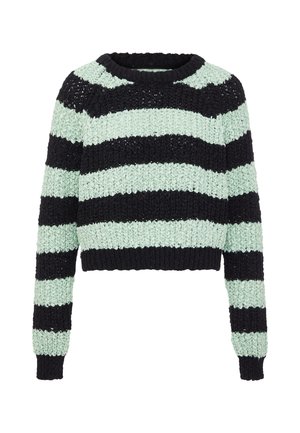 Strickpullover - schwarz grün