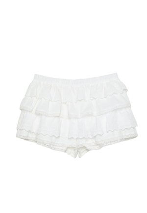 Stradivarius EMBROIDERED - Shortsit - white