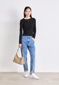 Tommy Jeans SLIM TEE - Langærmet T-shirt - black