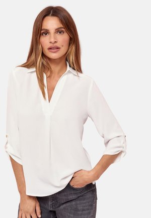 Lipsy, REGULAR FIT - V-NECK 3/4 SLEEVE COLLARED BLOUSE - Bluse - white