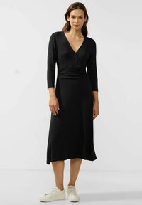 Street One WICKEL IN MIDI LÄNGE - Jerseyjurk - schwarz
