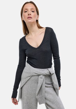 T-shirt à manches longues - gris chine fonce