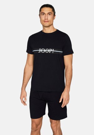 KURZ 2-TEILIG LOGO STRETCH CORE - Conjunto de pijama - schwarz