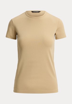 Lauren Ralph Lauren, STRETCH COTTON TEE - Tricou basic - birch tan