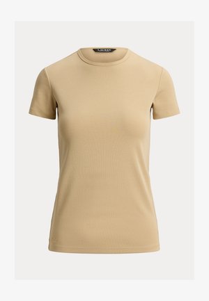 Lauren Ralph Lauren, STRETCH COTTON TEE - T-shirts basic - birch tan