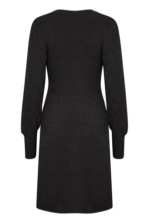 BYNONINA RIB DRESS - Strickkleid - black