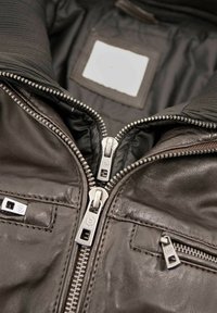 bugatti Leather jacket - dunkelbraun