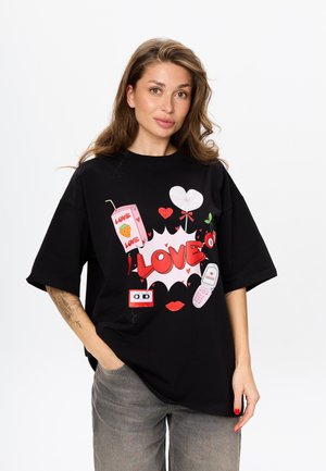 Print T-shirt - black