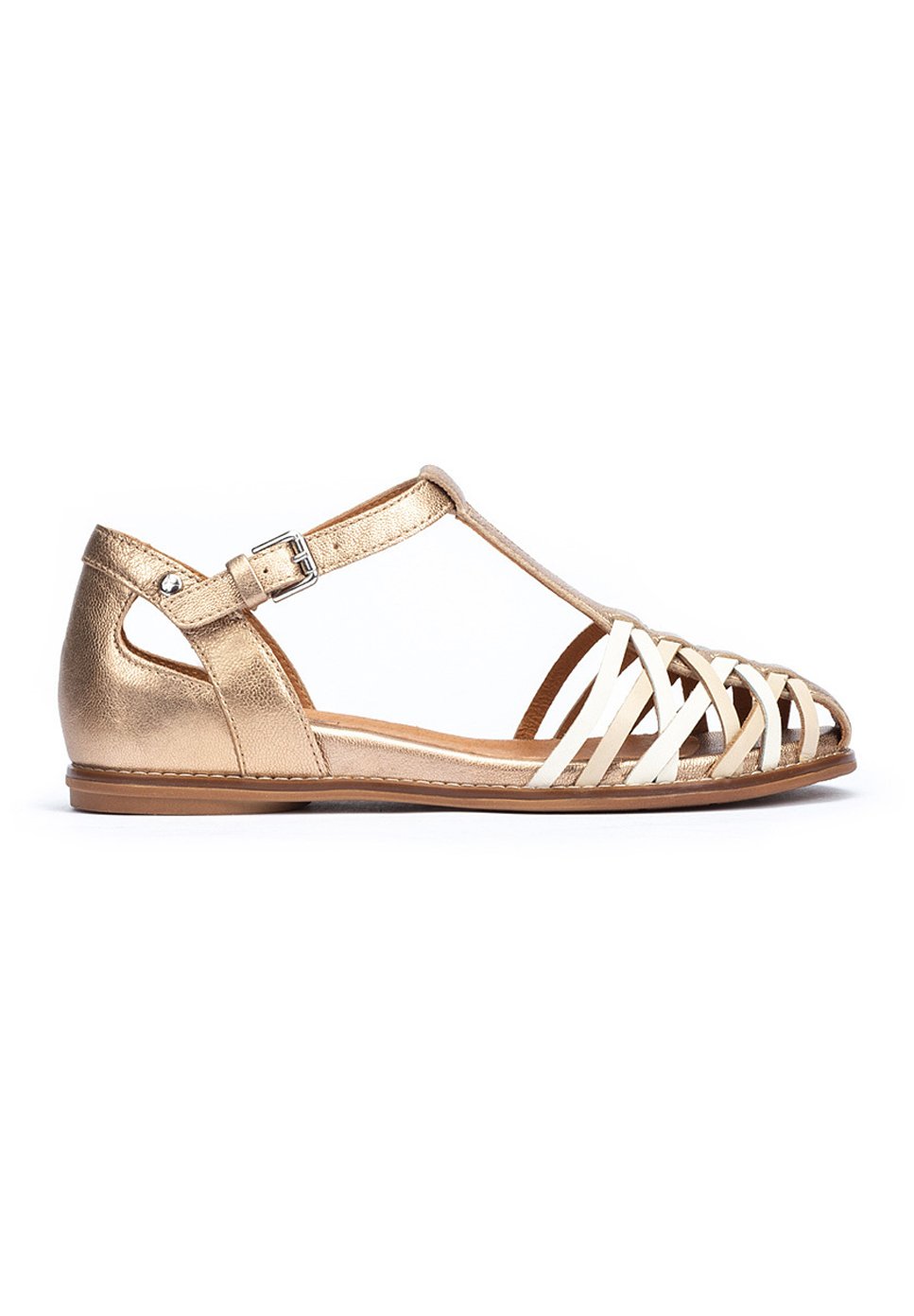 Pikolinos TALAVERA - Sandalias de cuña - champagne/plateado - Zalando.es