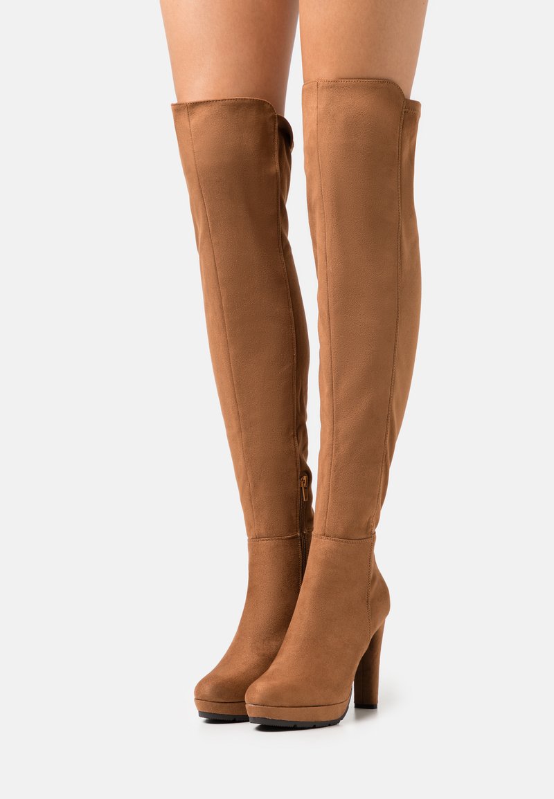 Anna Field Botas acima do joelho - cognac