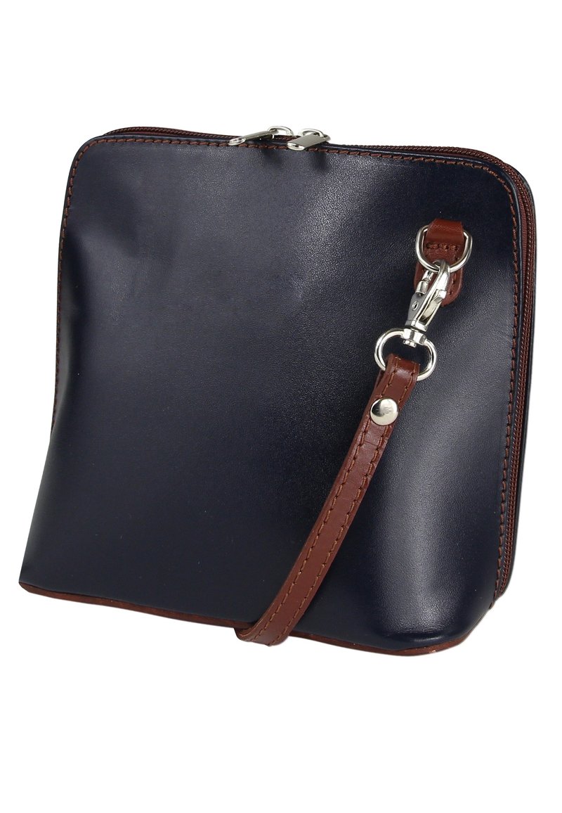 DrachenLeder Schoudertas - blau, braun