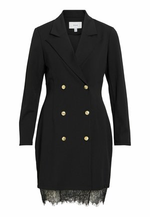 VILA, BLAZER DRESS VICLARA LACE - Skjortekjole - black