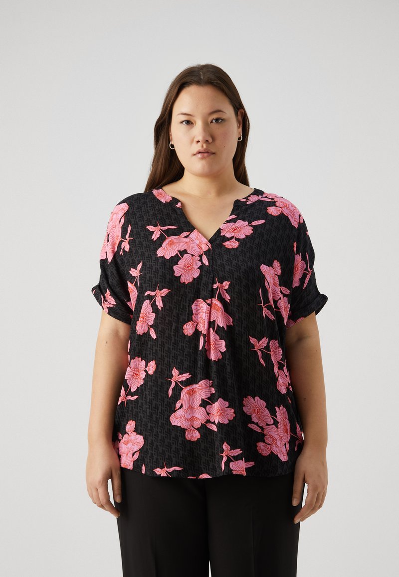 ONLY Carmakoma - CARTILDA LIFE V NECK  - Tunic - phantom, Enlarge