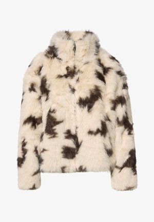 Street One Studio, FAKE FUR JACKE MIT KUH-MUSTER - Veste d'hiver - light sunstone beige