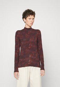 Scotch & Soda MOCKNECK LONGLSEEVE - Pitkähihainen paita - bordeaux