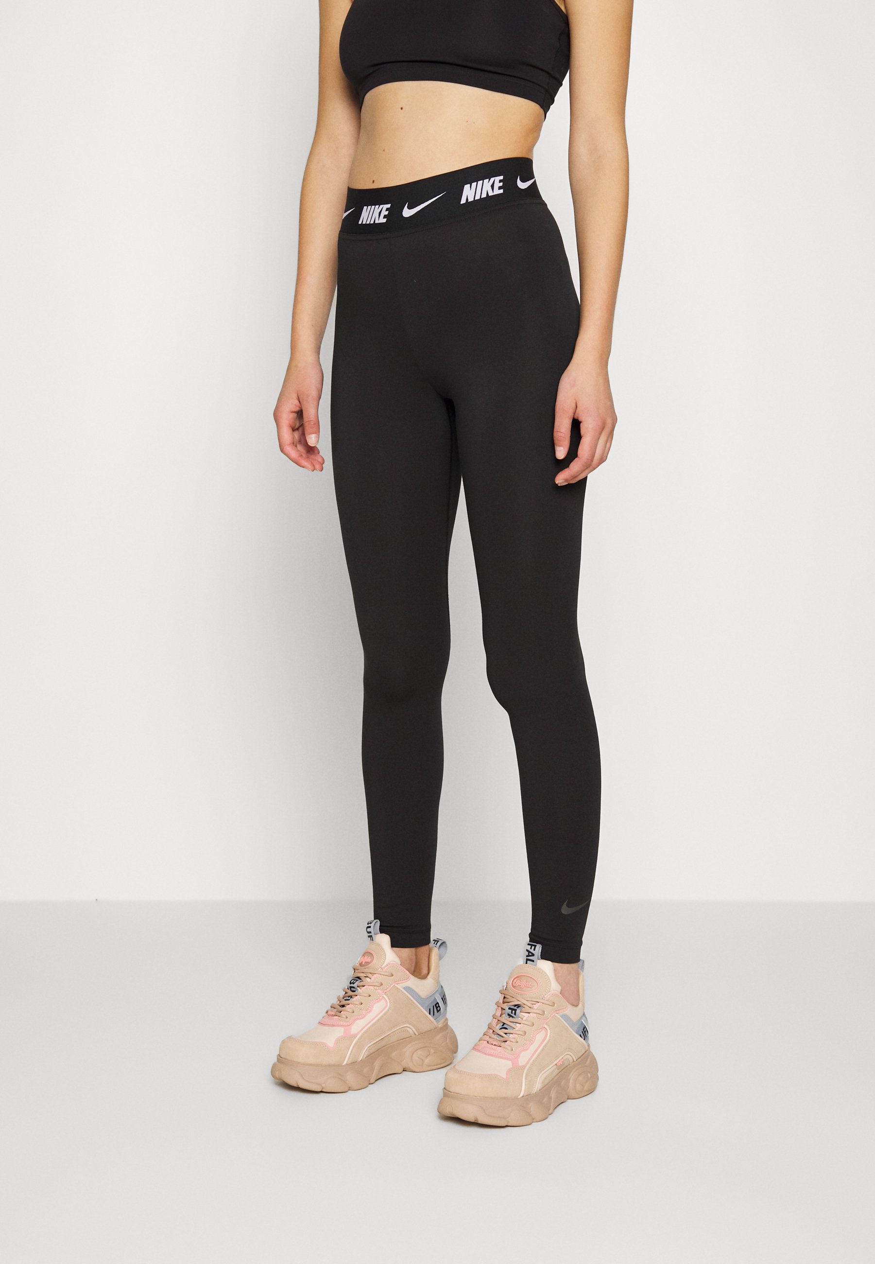 invadir Manto reforma Nike Sportswear CLUB - Leggings - black/negro - Zalando.es