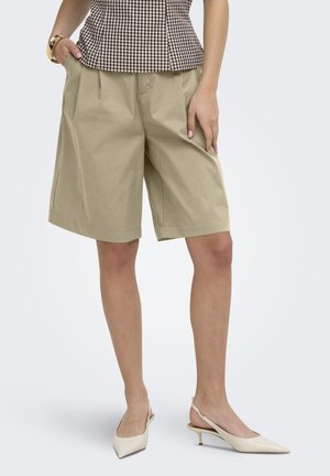 ONLY, ONLANNY HW BAGGY BERMUDA SHORTS PNT - Shorts - pale khaki