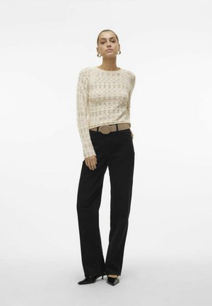 Vero Moda VMNEWFABIENNE O NECK - Strickpullover - birch