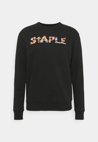 STACKED BOX CREWNECK - Camisola - black