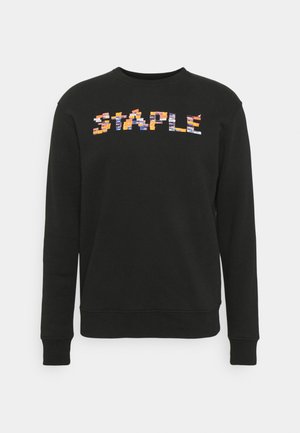STAPLE PIGEON STACKED BOX CREWNECK - Camisola - black