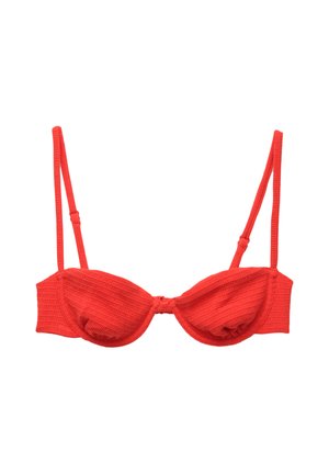 PULL&BEAR TEXTURED - Haut de bikini - red