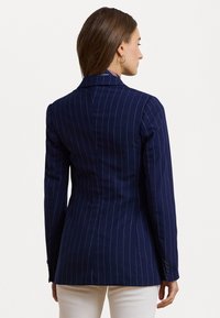 Lauren Ralph Lauren PINSTRIPE DOUBLE BREASTED TWILL BLAZER - Žakete - navy/white