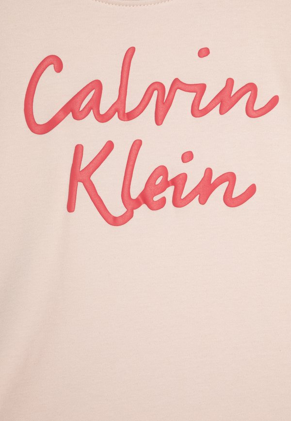 SCRIPT LOGO BOXY - Print T-shirt - silver peony3