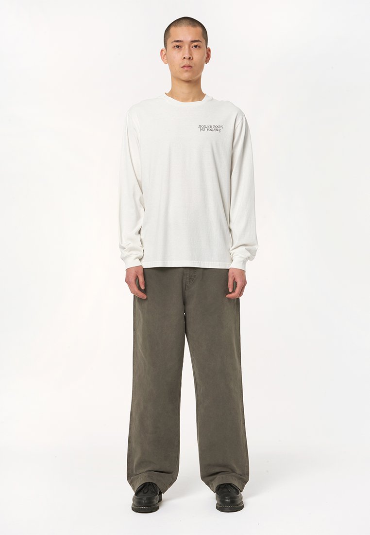 BOILER ROOM NO POSERS - Long sleeved top - off white