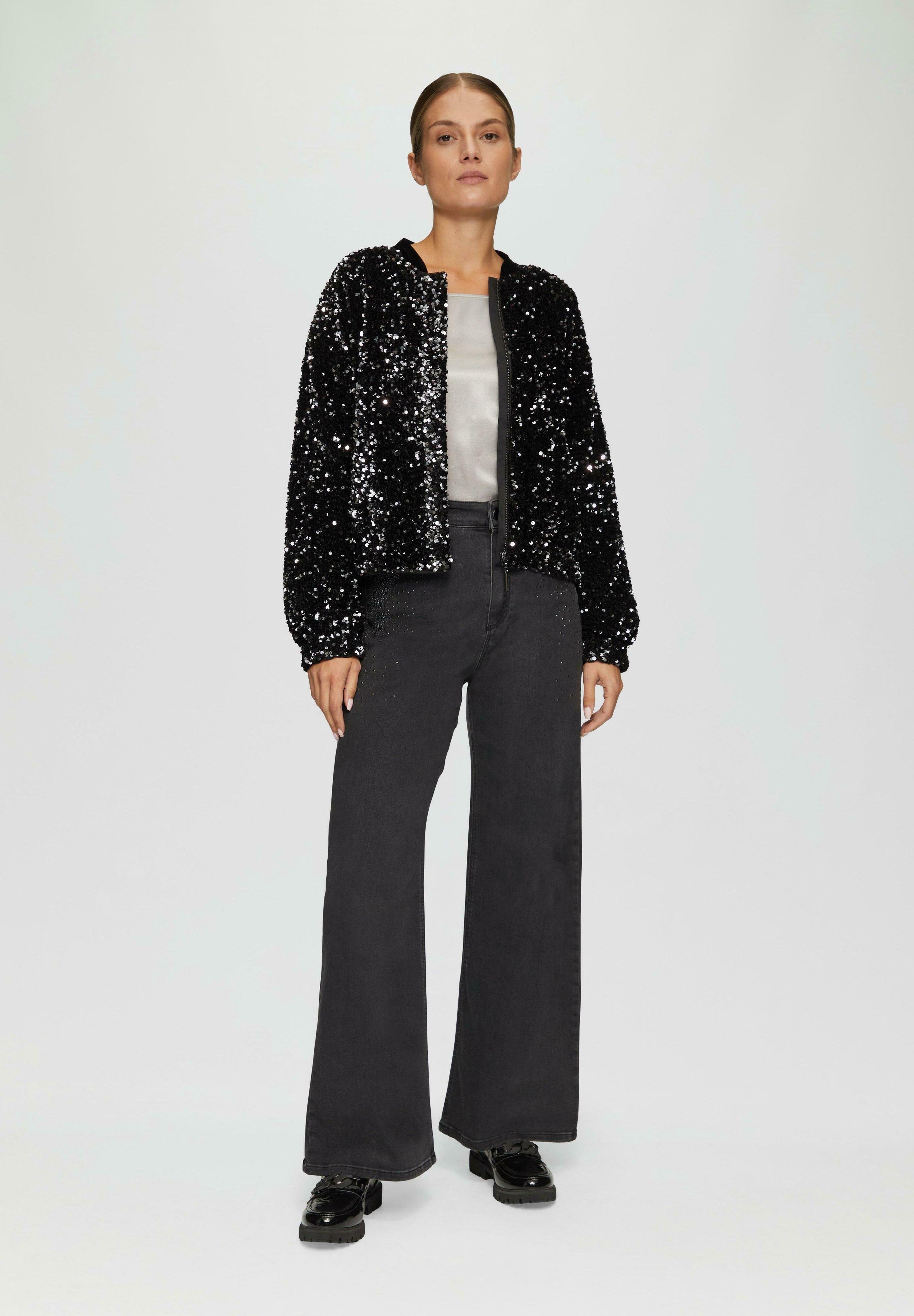 ジャケット・アウター vintage sequin jacket Sz M//vintage Black & White Sequin Checkerboard Jacket//bold 80s