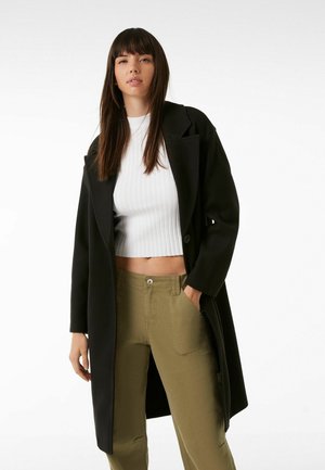 DROP-SHOULDER - Classic coat - black