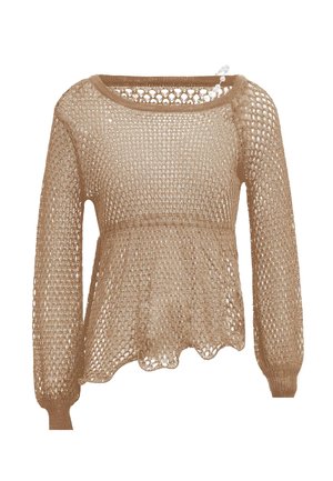 CO-BRANDED WITH SWIRLY - Striktrøje - hellbeige