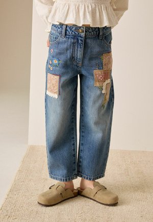 Next, EMBROIDERED STRAIGHT LEG JEANS - Relaxed fit jeans - patchwork