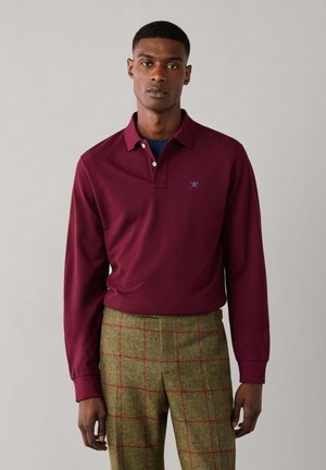 Hackett London, HACKETT LONDON POLO SHIRT SLIM FIT LOGO LS - Poloshirt - oxblood red