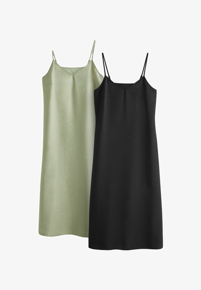 THE SET 2 PACK - REGULAR FIT - Nappali ruha - black khaki green