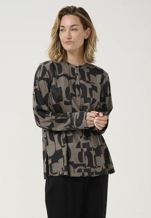 Blouse - black graphic print